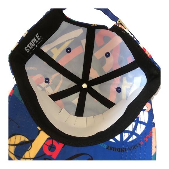 Staple NWT Men’s Streetwear Blue Red Orange Yellow Graphic Snap-Back Hat - Picture 11 of 12